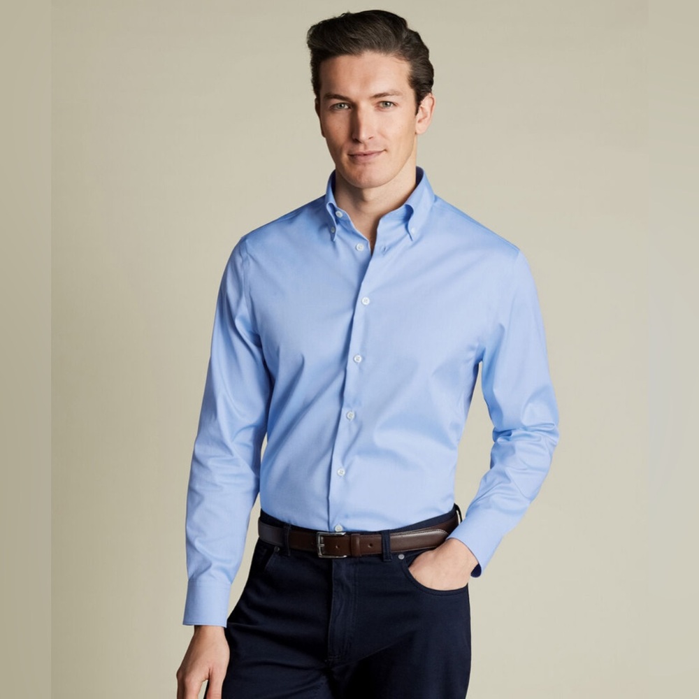 Charles Tyrwhitt Light Blue Dress Shirt SLIM FIT 16.5